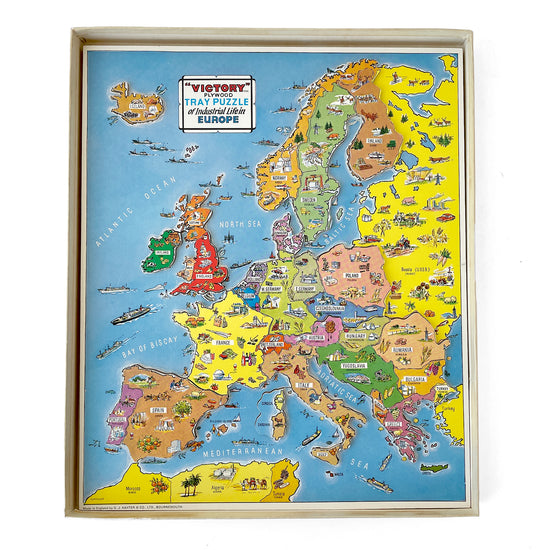 1970s ‘Victory’ Wooden Tray Puzzle/Jigsaw of Europe