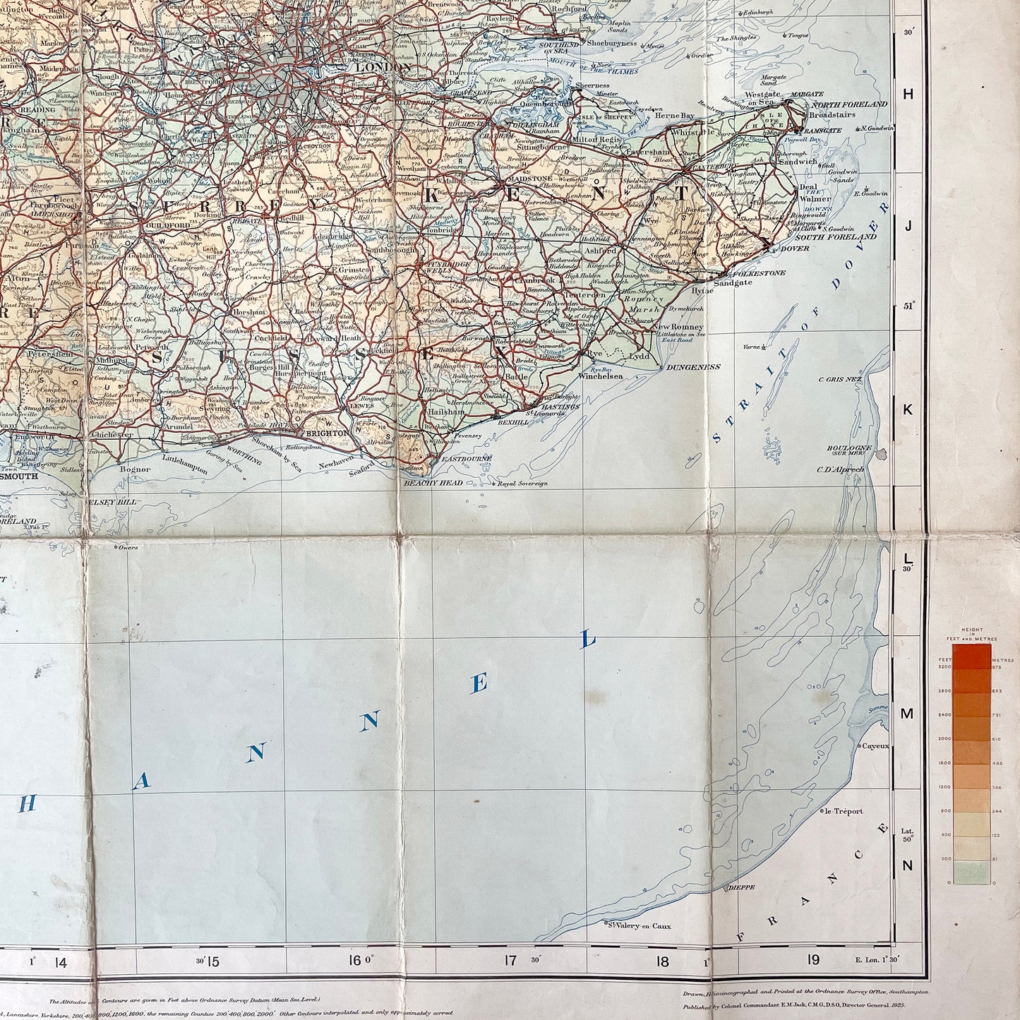 1925 Ordnance Survey ’10-Mile Map of Great Britain’ – Sheet 3