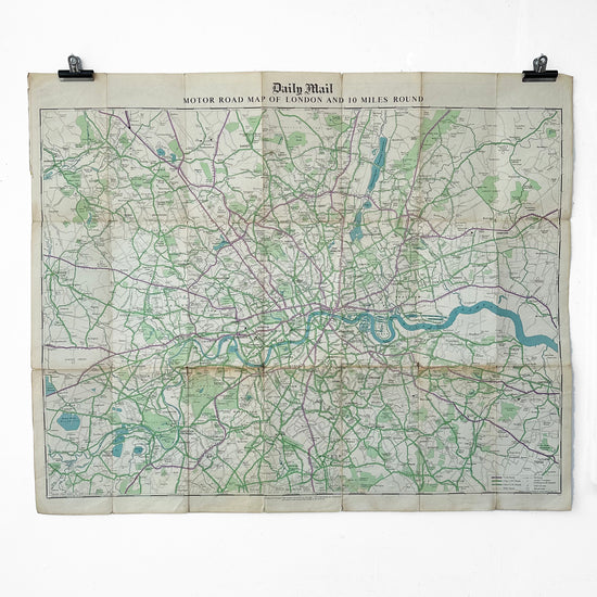 Large ‘Daily Mail’ Map of London & the South-East of England
