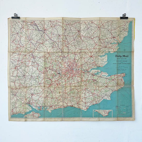 Large ‘Daily Mail’ Map of London & the South-East of England