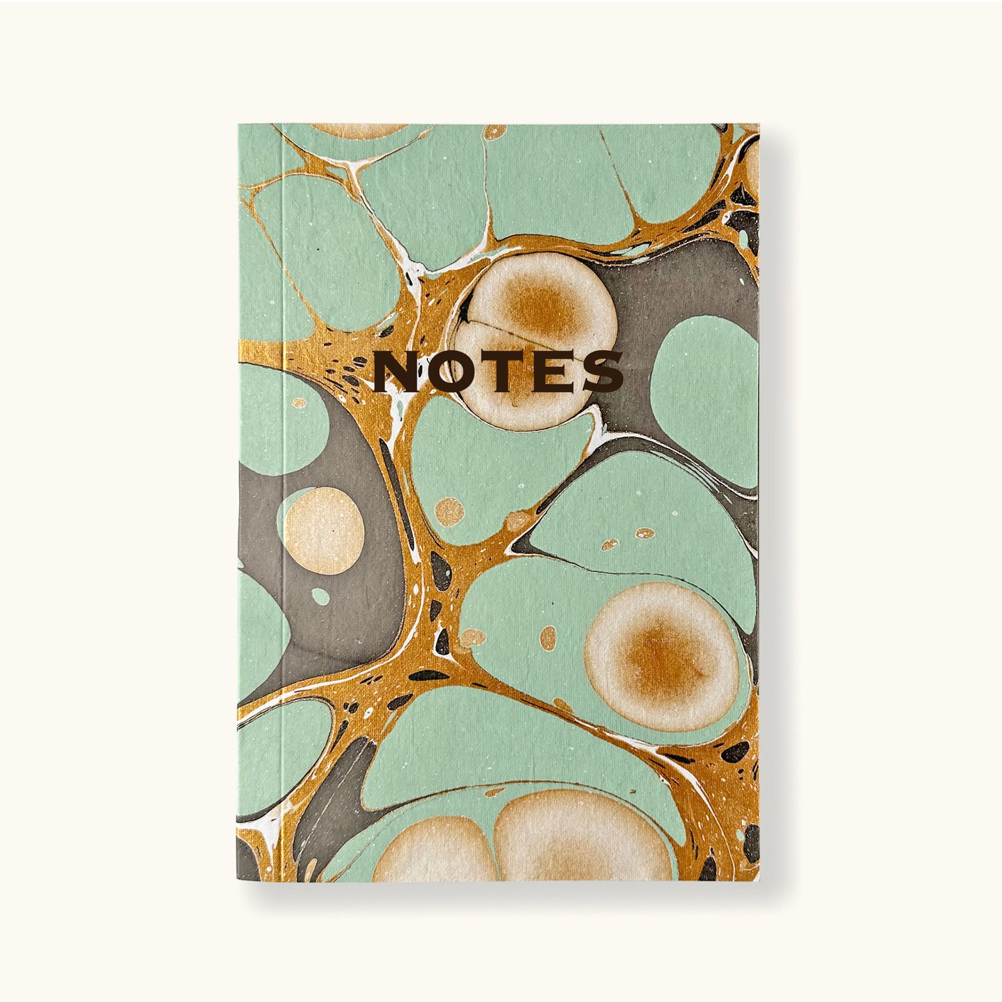 Hand Marbled Notebook In Aqua - Sukie