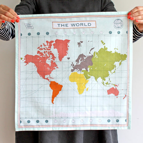 World Map Handkerchief - Sukie
