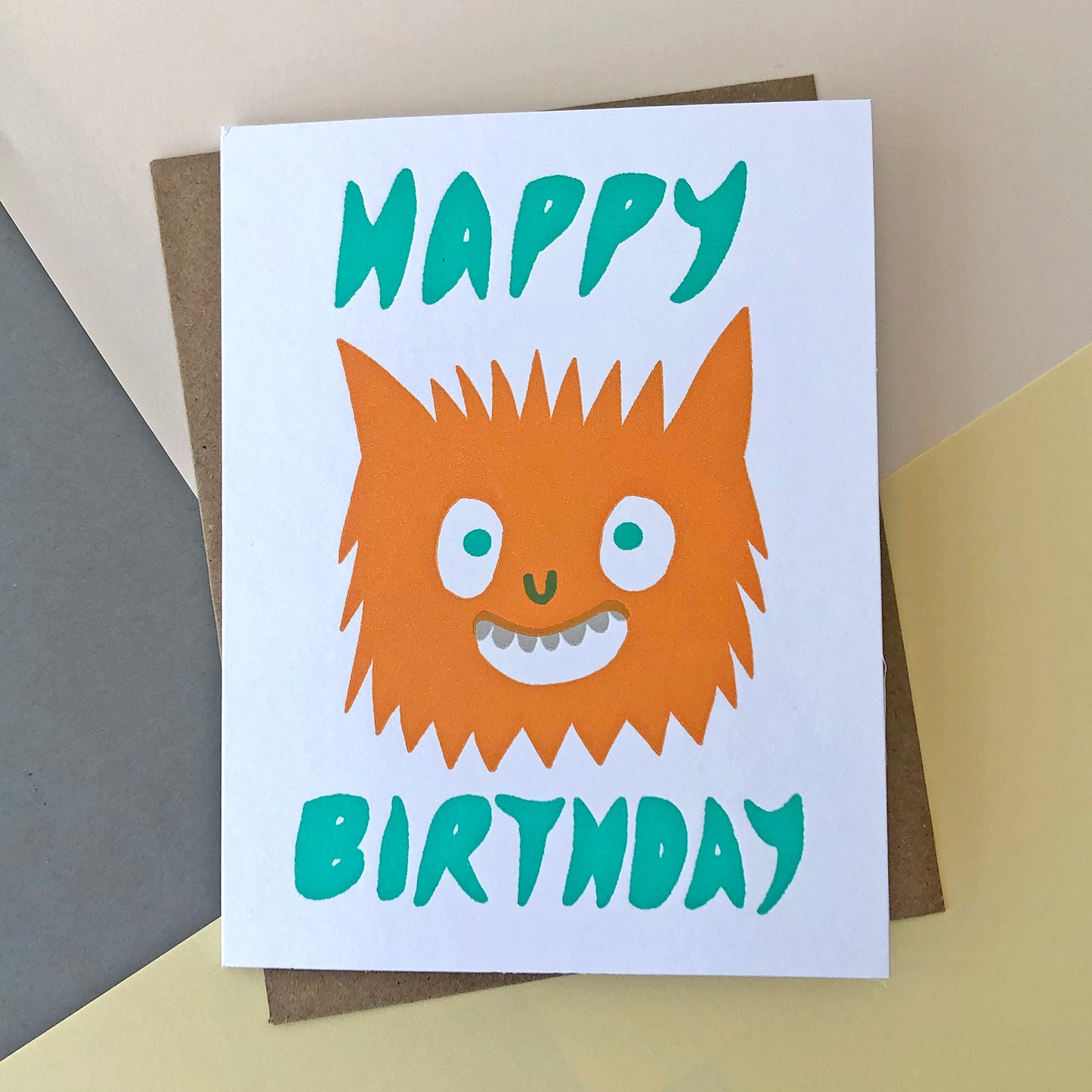 Monster Birthday Letterpress Card - Sukie
