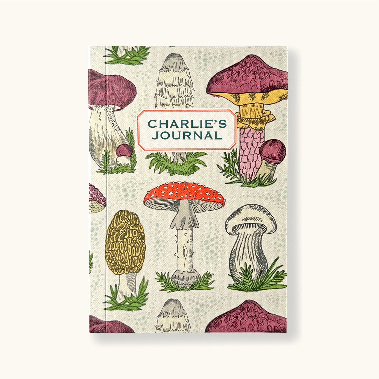 Personalised Mushrooms Journal With Assorted Papers - Sukie