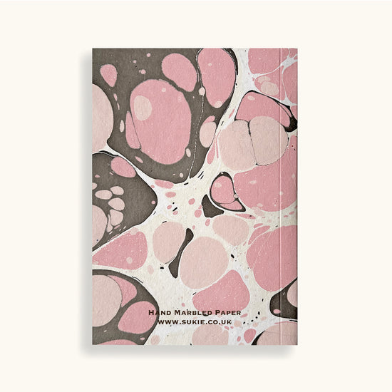 Hand Marbled Journal In Pink - Sukie