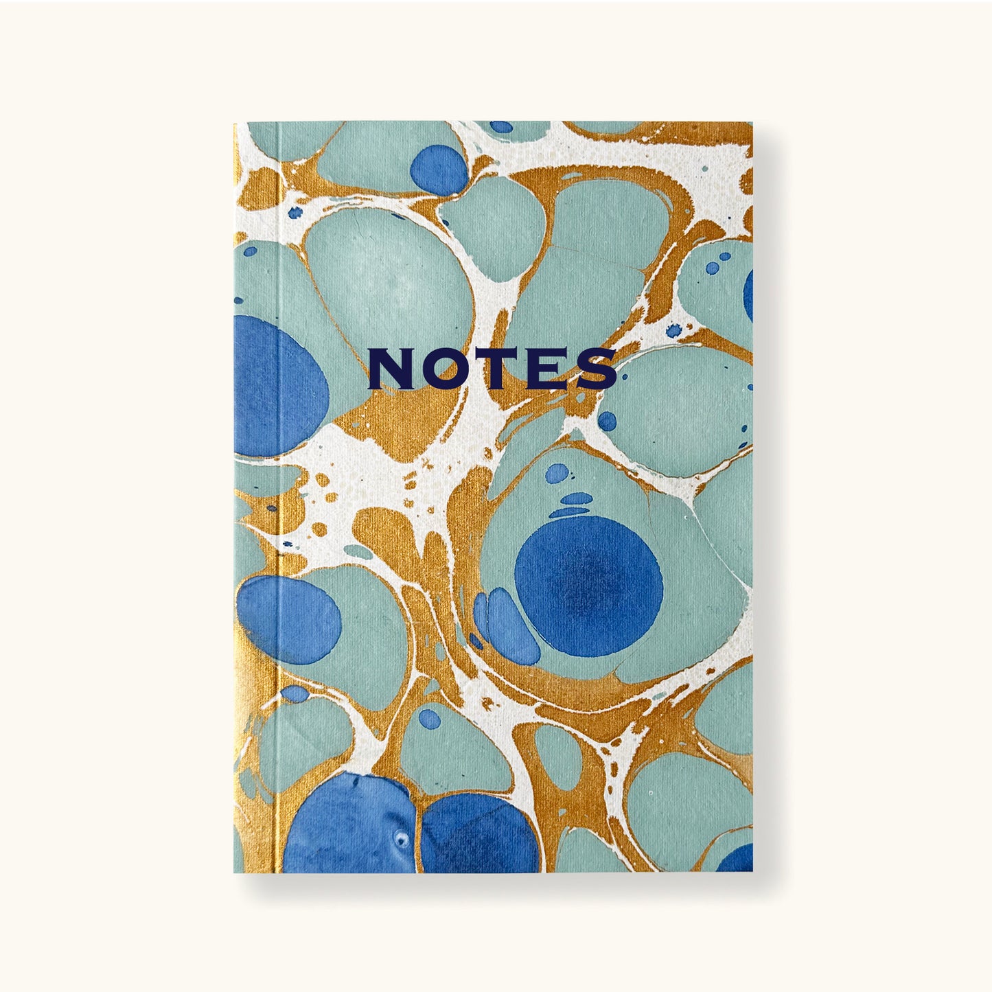 Hand Marbled Notebook In Royal Blue - Sukie