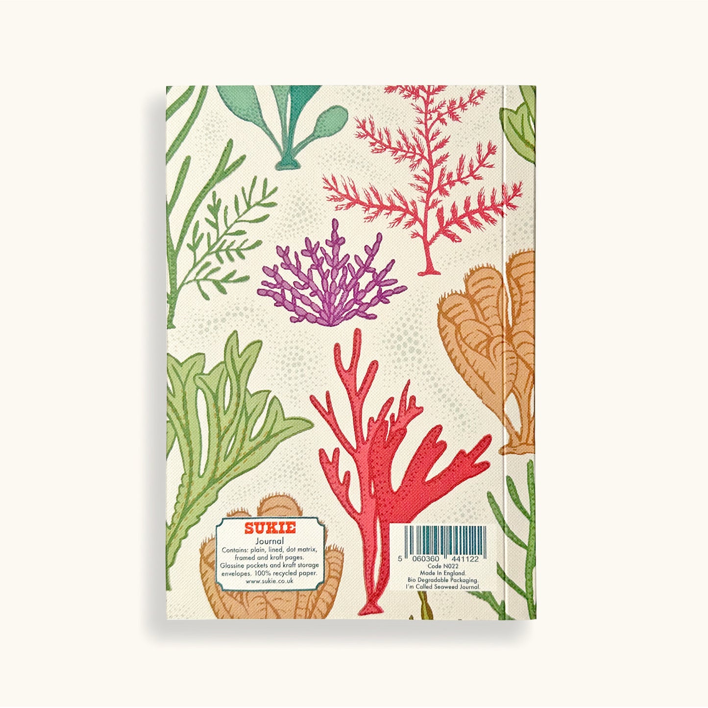 Personalised Seaweed Journal With Assorted Papers - Sukie