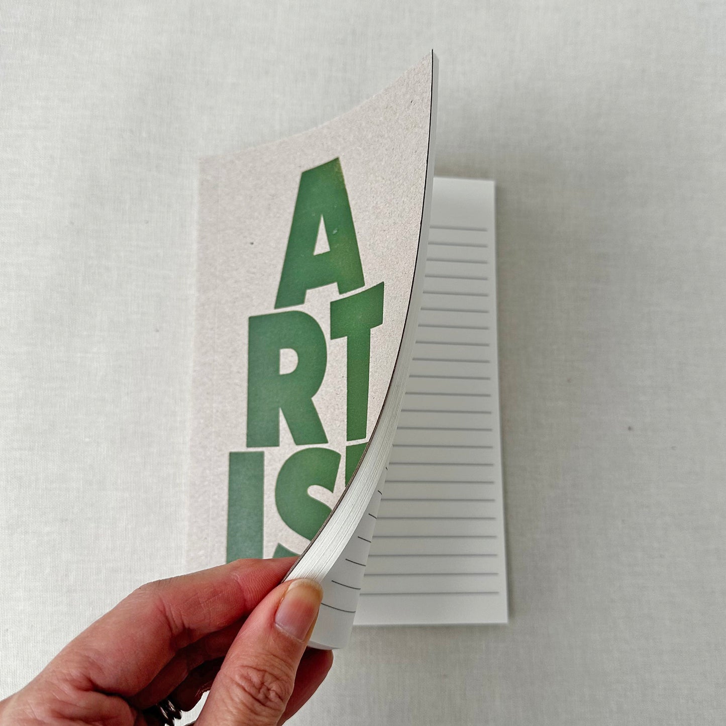 Artist Typography Notebook With Lined Pages