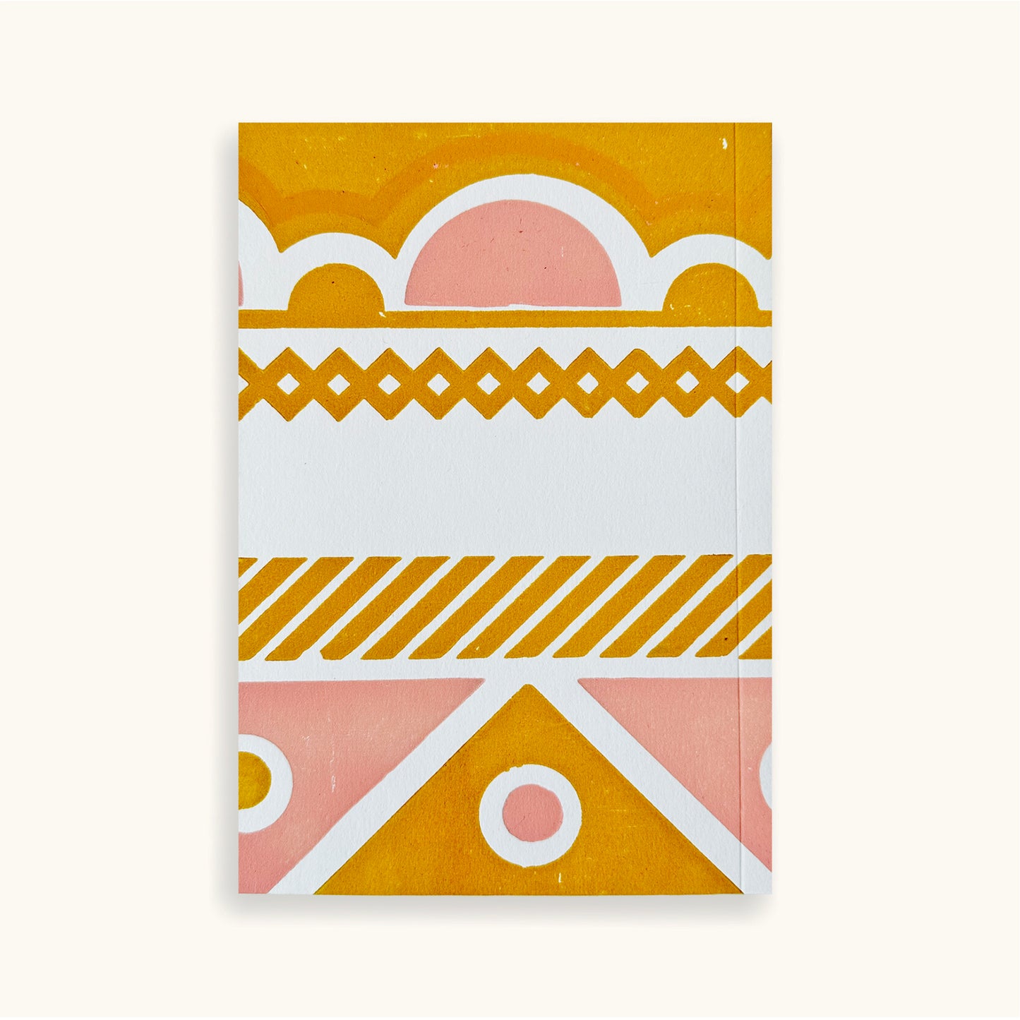 Letterpress Journal Bloomsbury In Ochre & Pink