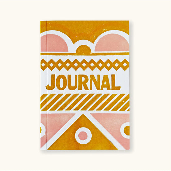 Letterpress Journal Bloomsbury In Ochre & Pink