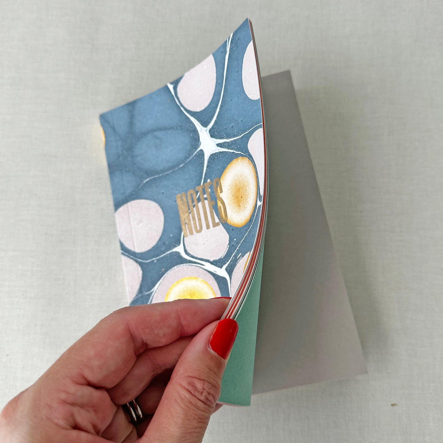 Blue & Pink Marbled Notebook