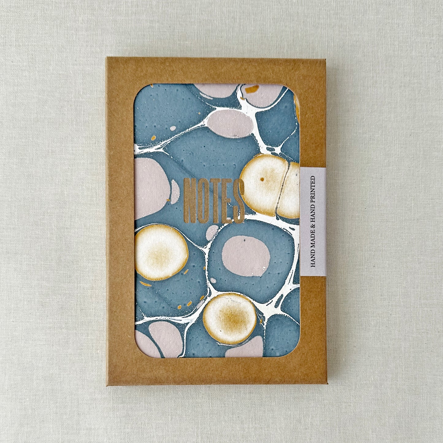 Blue & Pink Marbled Notebook