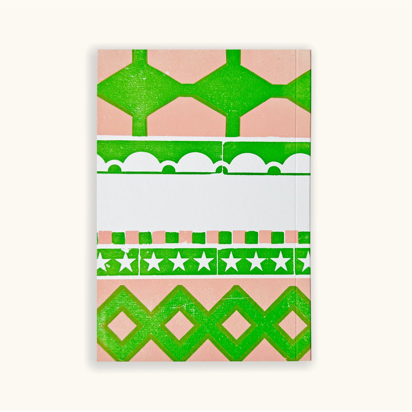 Letterpress Journal Carnival In Green & Pink