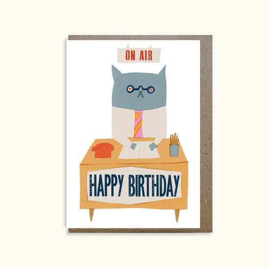 Office Cat Birthday Card