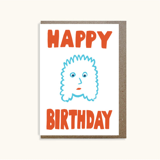 Fluffy Guy Birthday Card