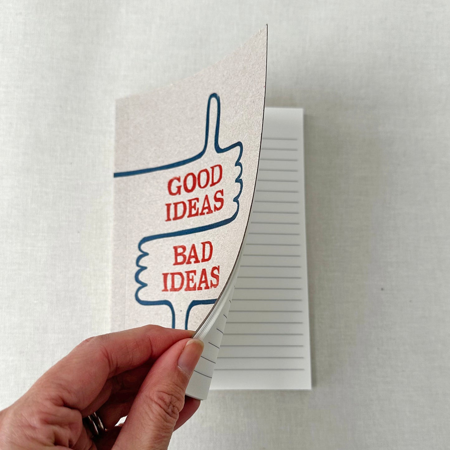 Good Ideas / Bad Ideas Typography Notebook With Lined Pages