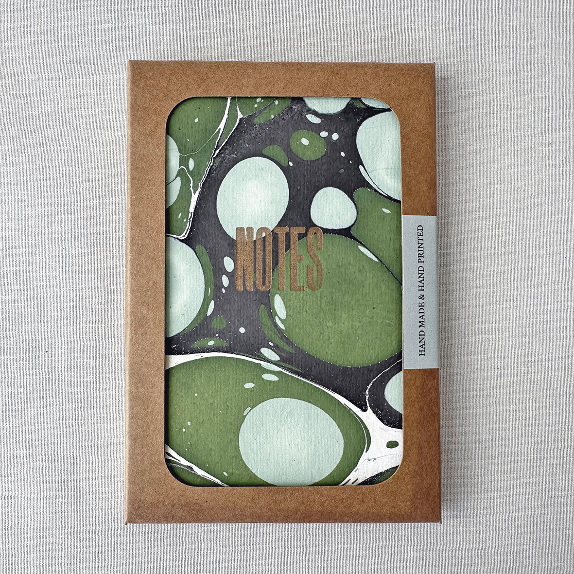 Green Marbled Notebook