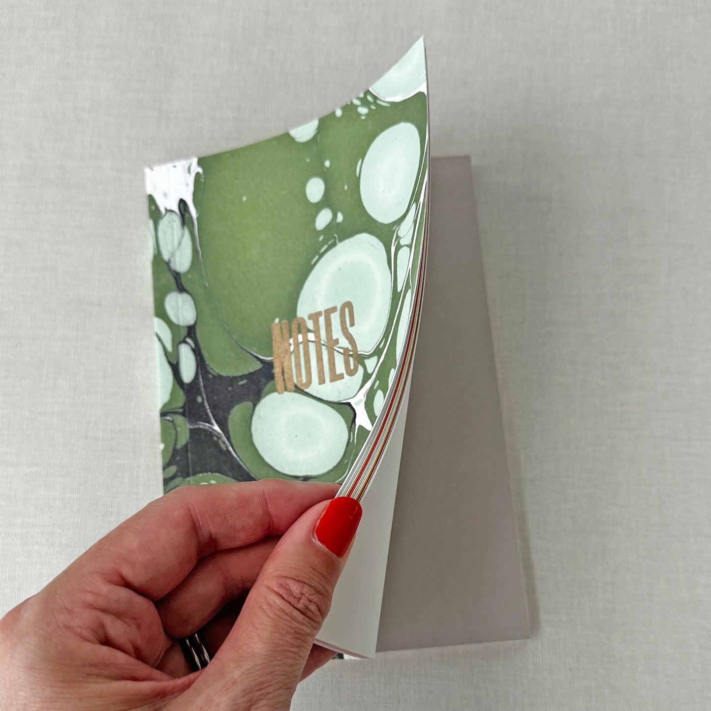 Green Marbled Notebook