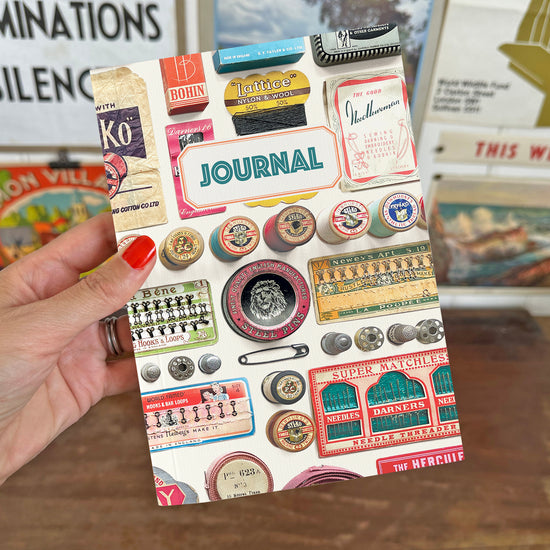 Load image into Gallery viewer, Haberdashery Journal With Assorted Papers - Sukie
