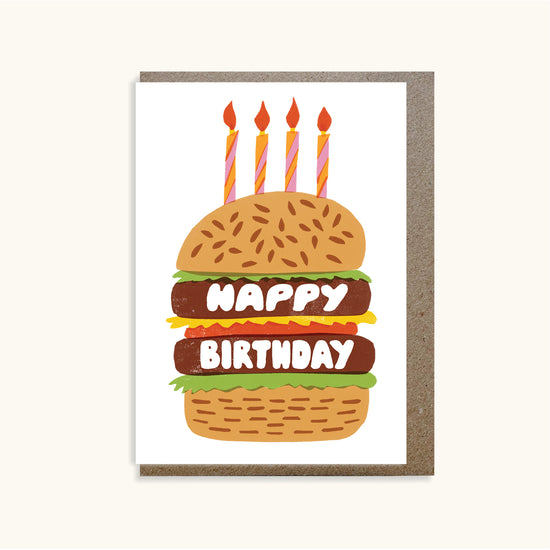 Burger Happy Birthday Card
