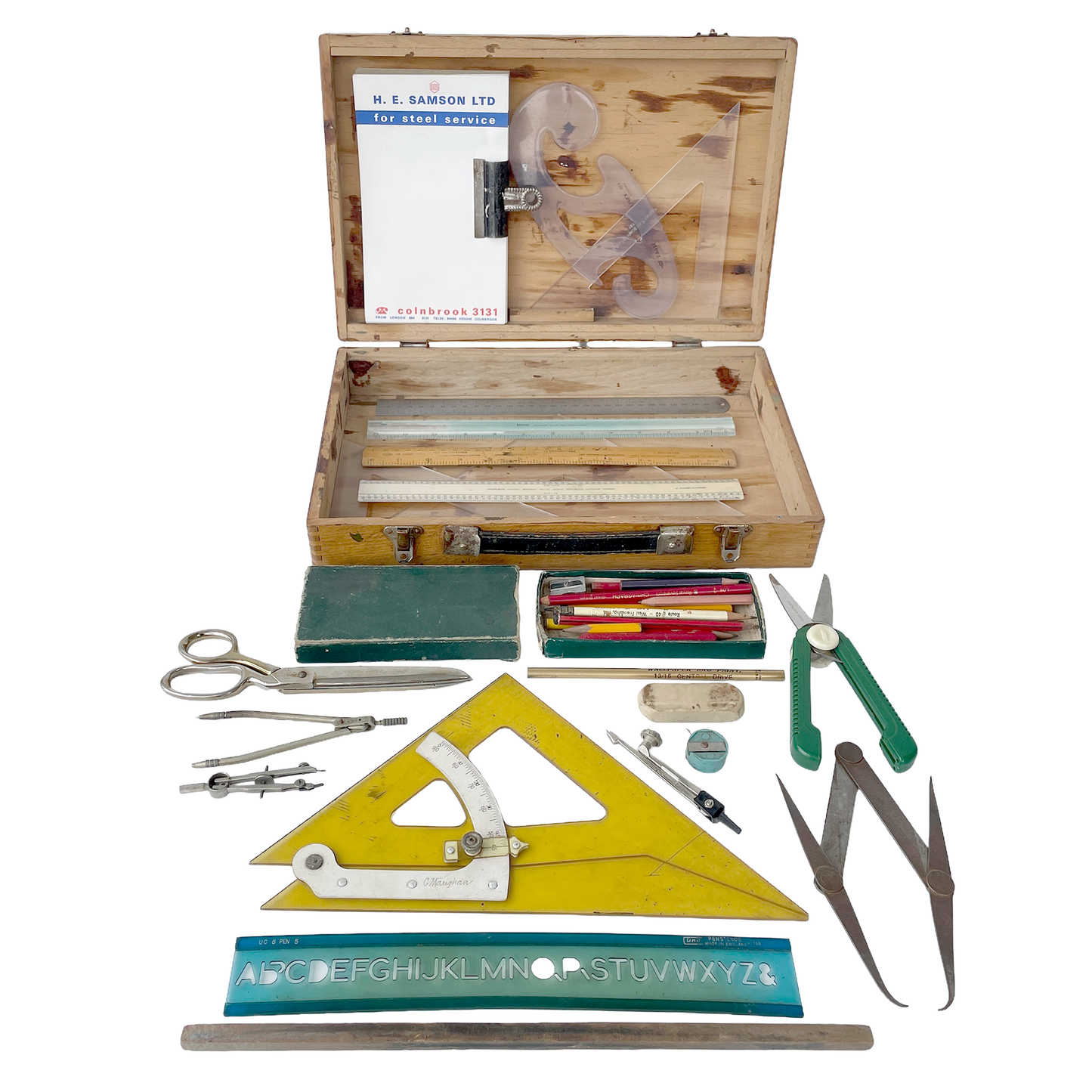 Case of Vintage Drawing & Draughtsman’s Equipment