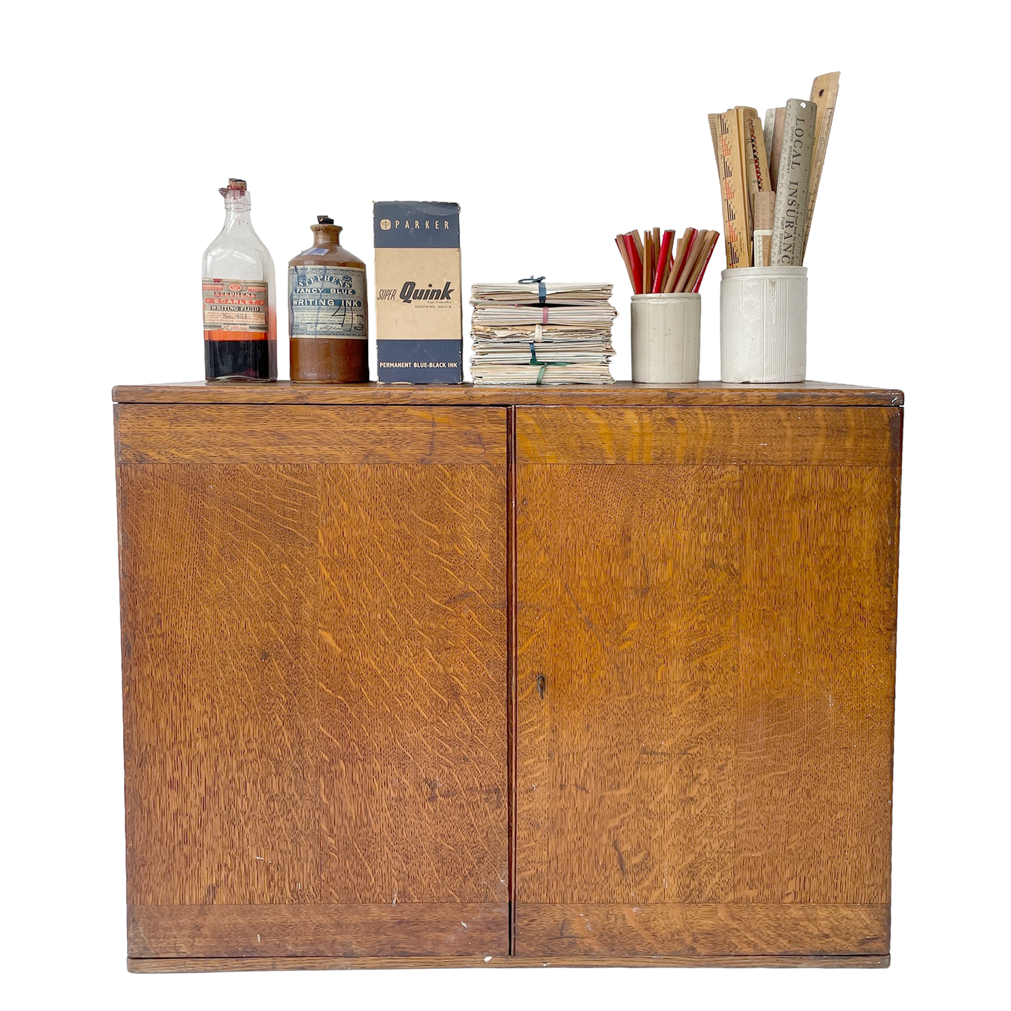 Early 20th Century Solid Oak Storage Cupboard