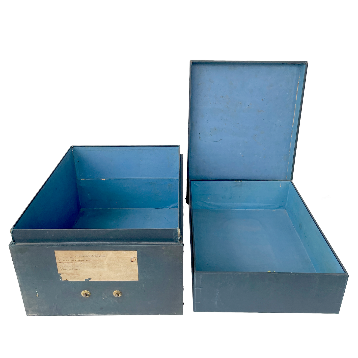 Large Early 20th Century Linen Covered Storage Box - 2