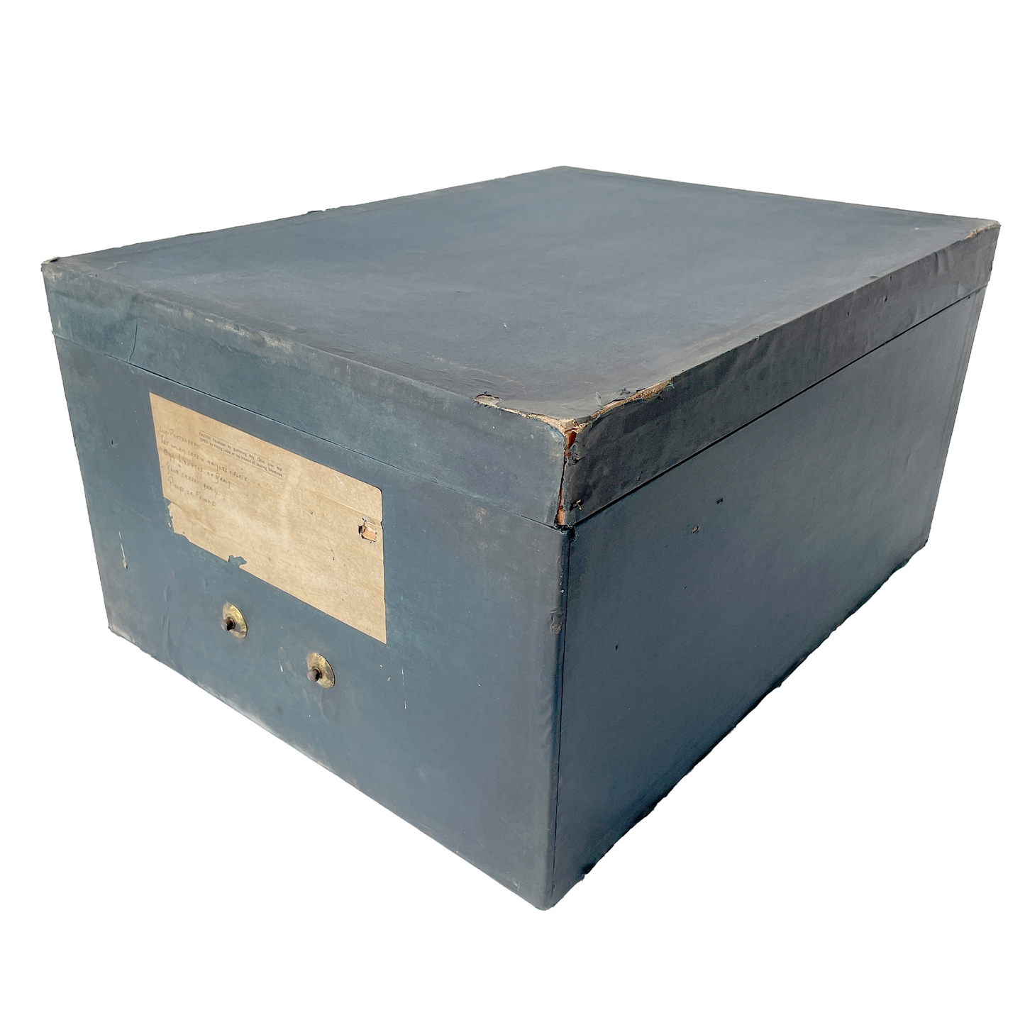 Large Early 20th Century Linen Covered Storage Box - 2