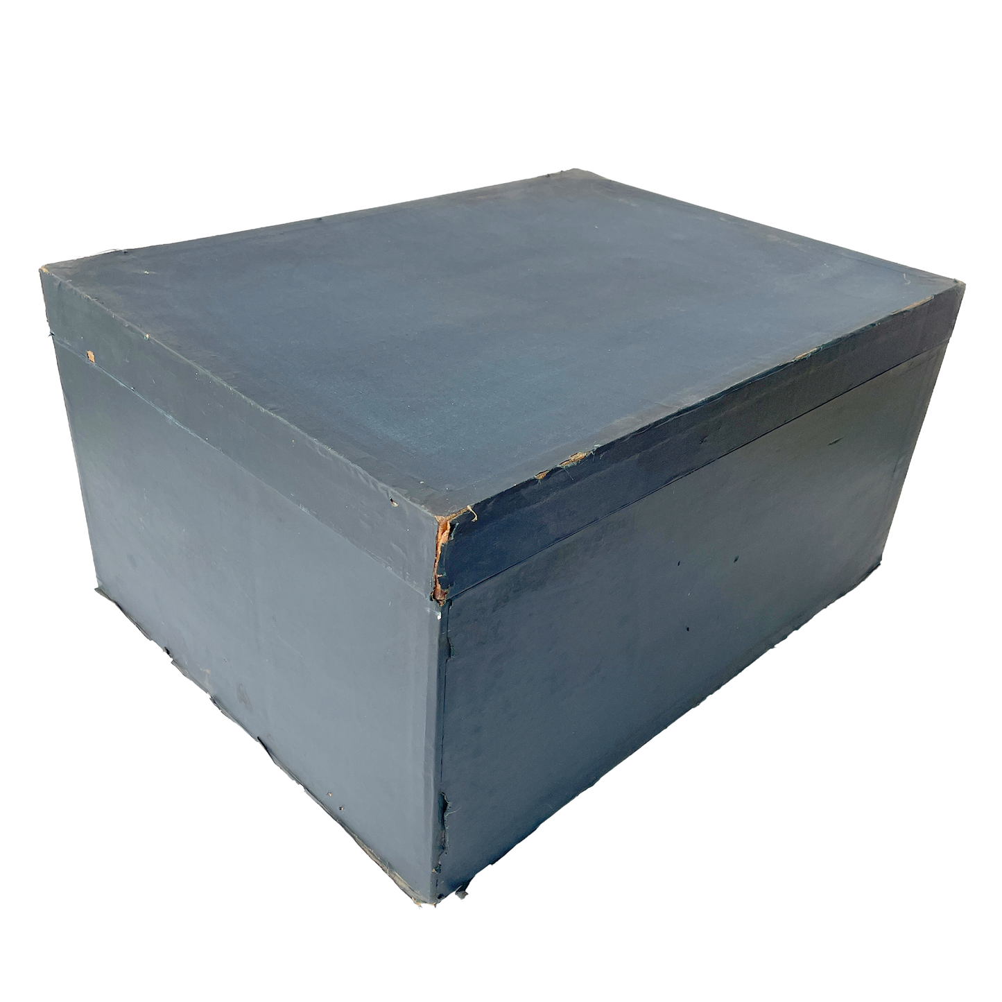 Large Early 20th Century Linen Covered Storage Box - 2