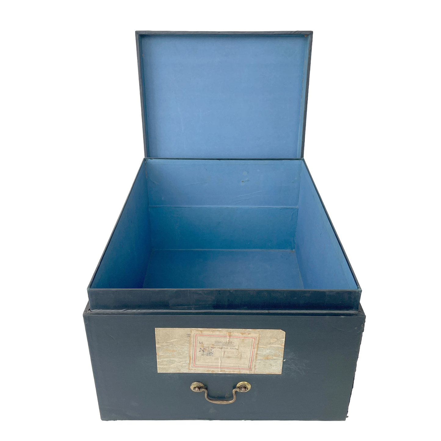 Large Early 20th Century Linen Covered Storage Box - 1