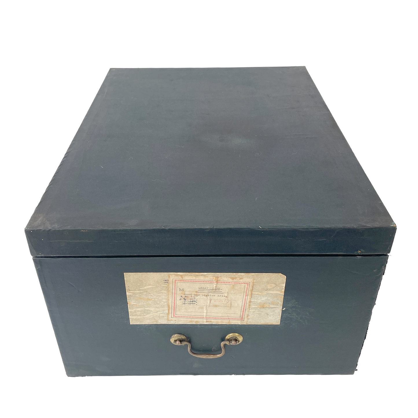 Large Early 20th Century Linen Covered Storage Box - 1