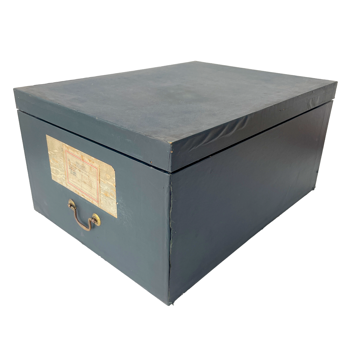 Large Early 20th Century Linen Covered Storage Box - 1