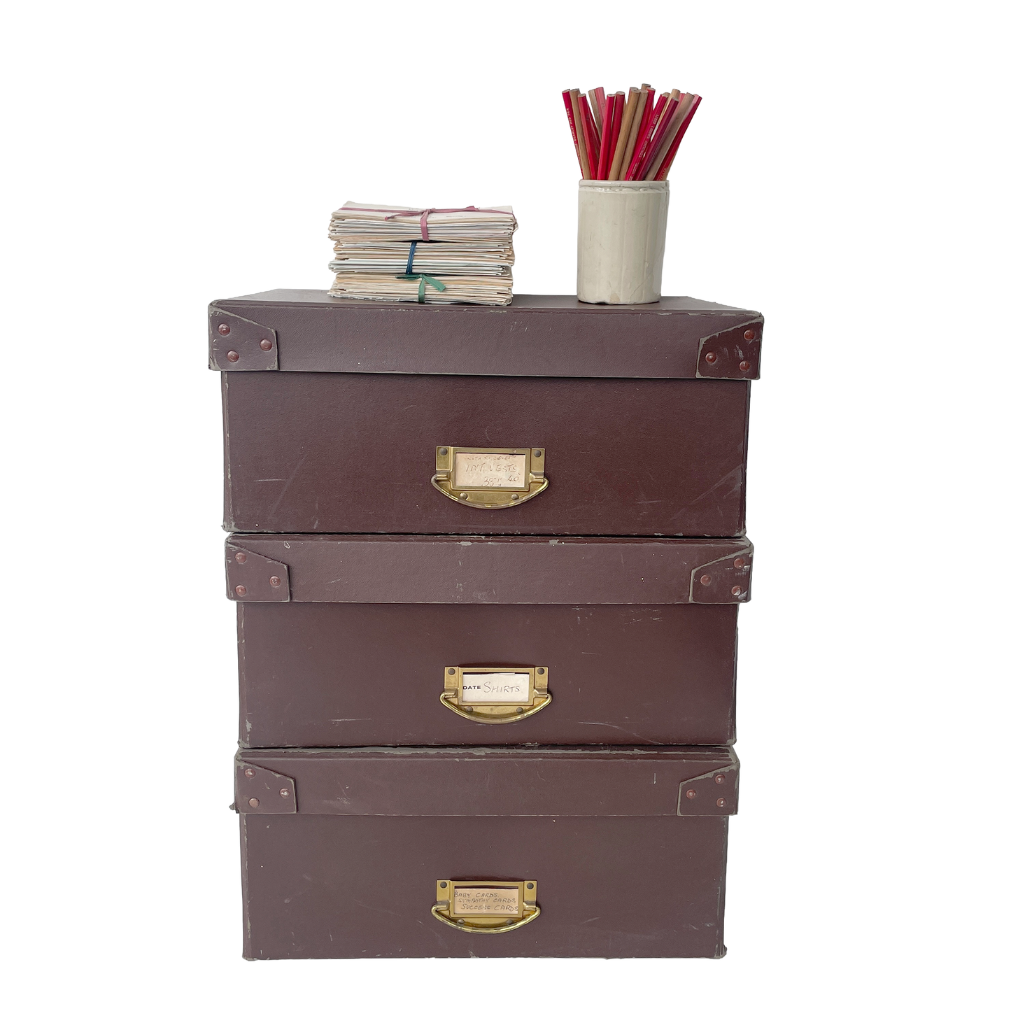 Set of Three 1950s Haberdashery Shop Boxes
