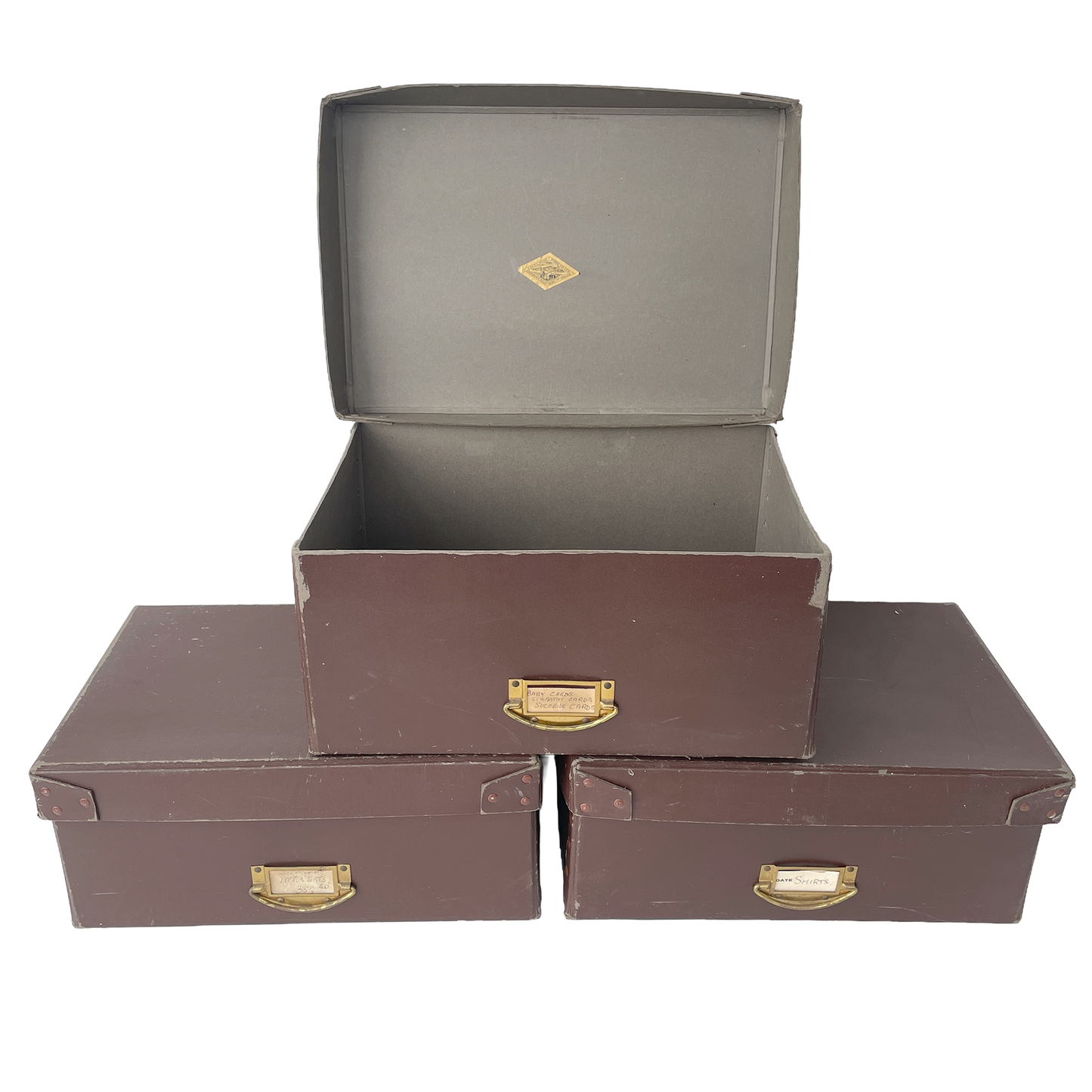 Set of Three 1950s Haberdashery Shop Boxes
