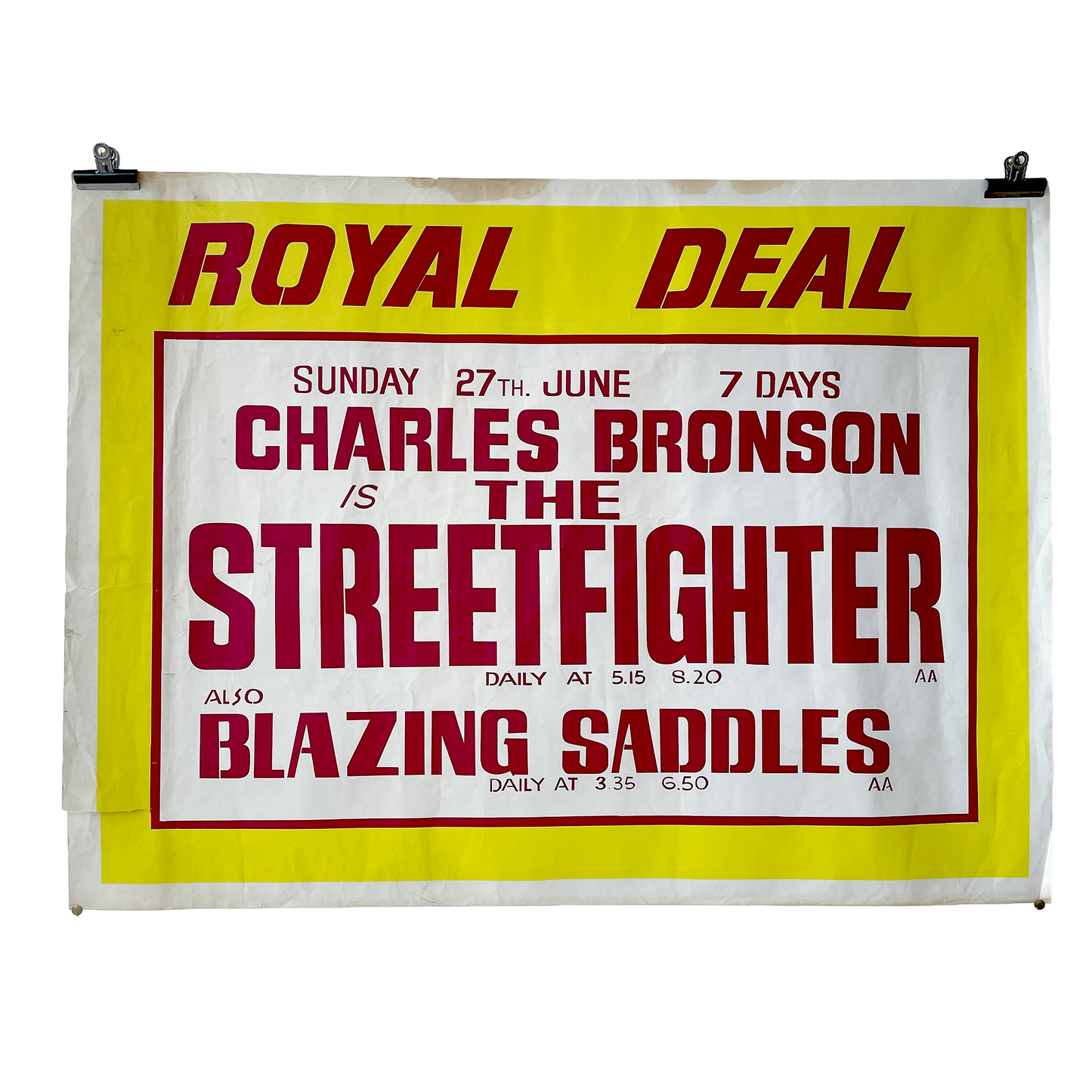 1974 Original Cinema Poster – Blazing Saddles