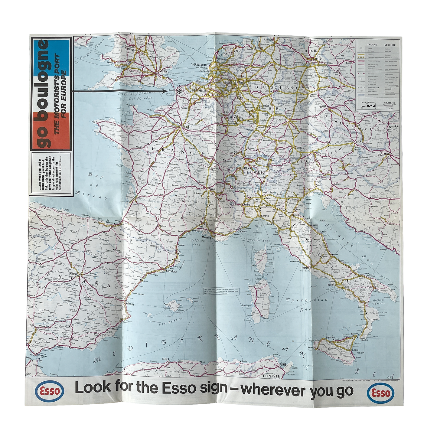 1974 Motorist Map of France
