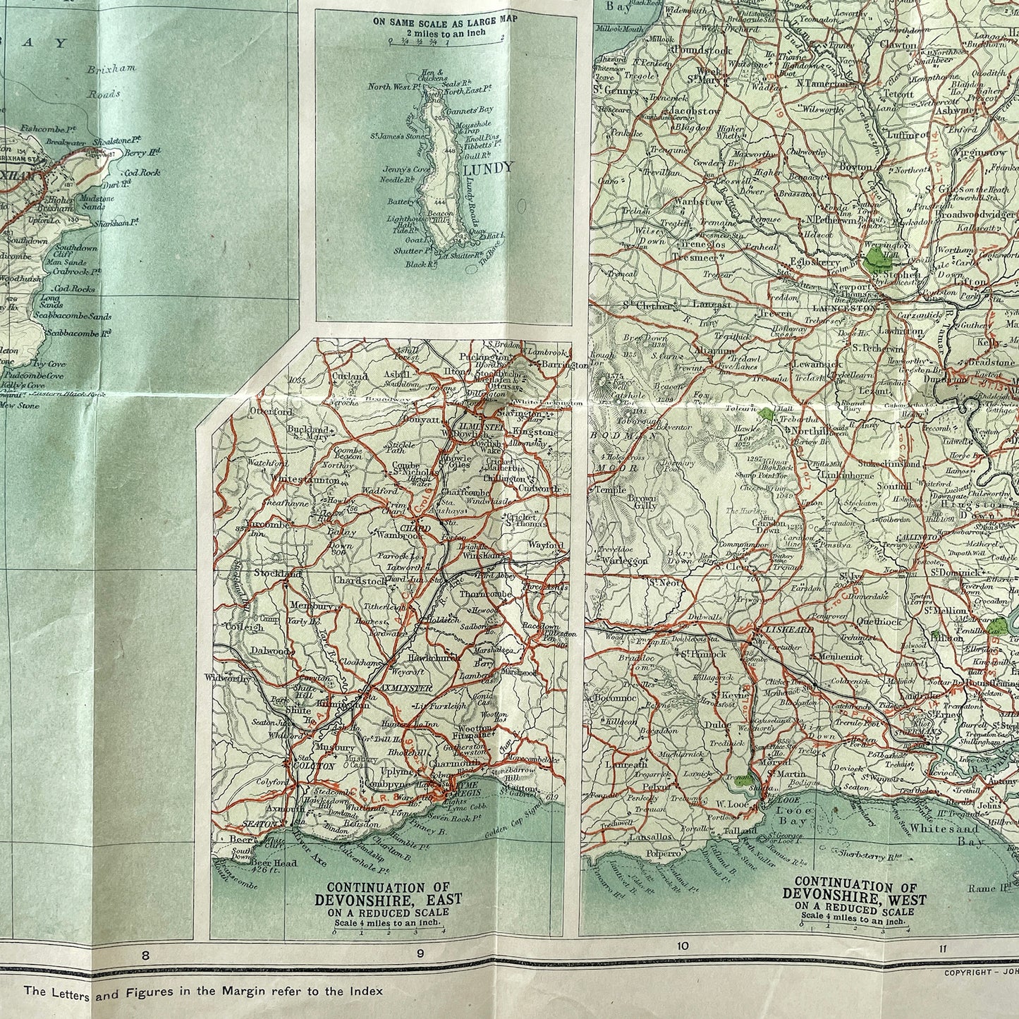 Early 20th Century Map of Devon