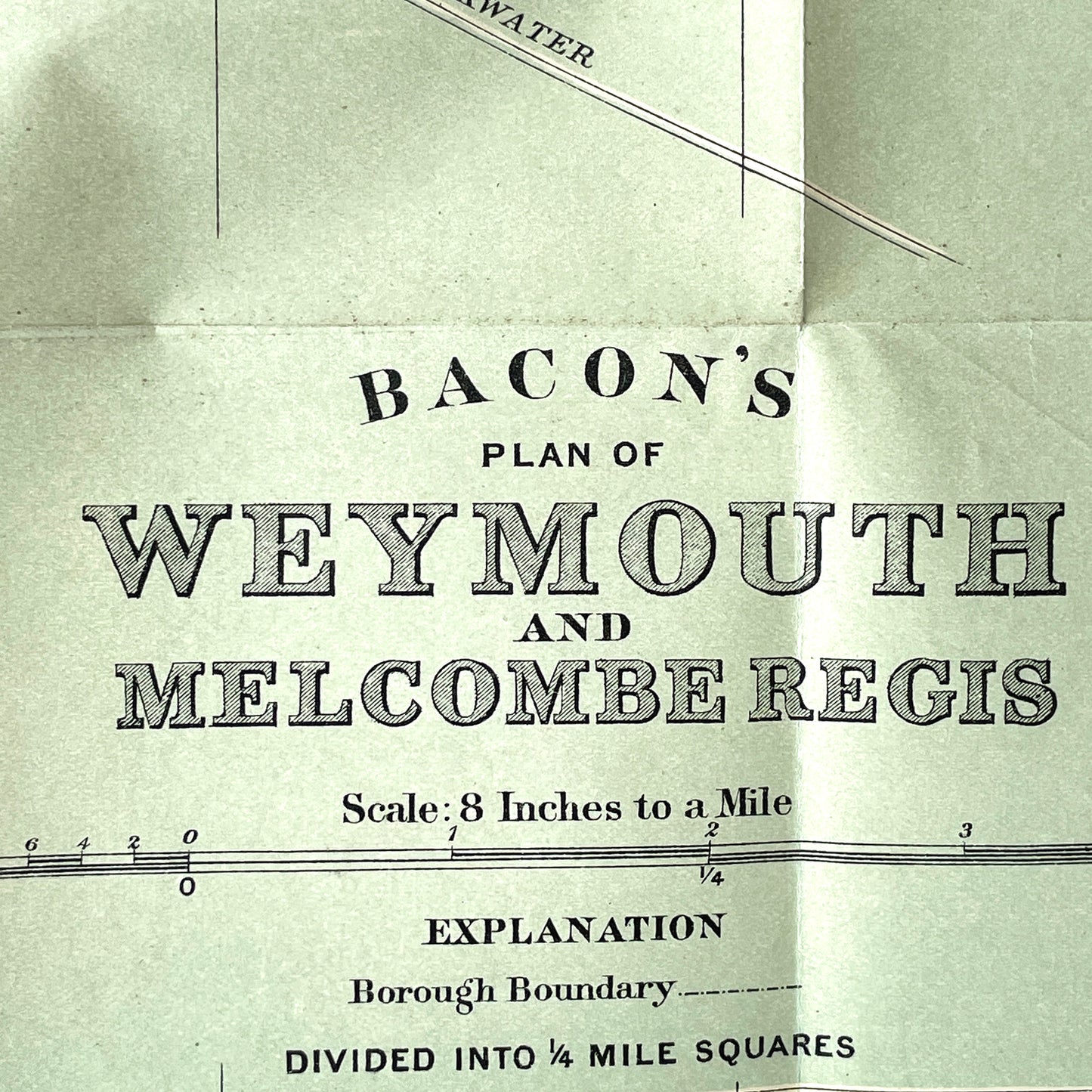 Early 20th Century Map of Weymouth