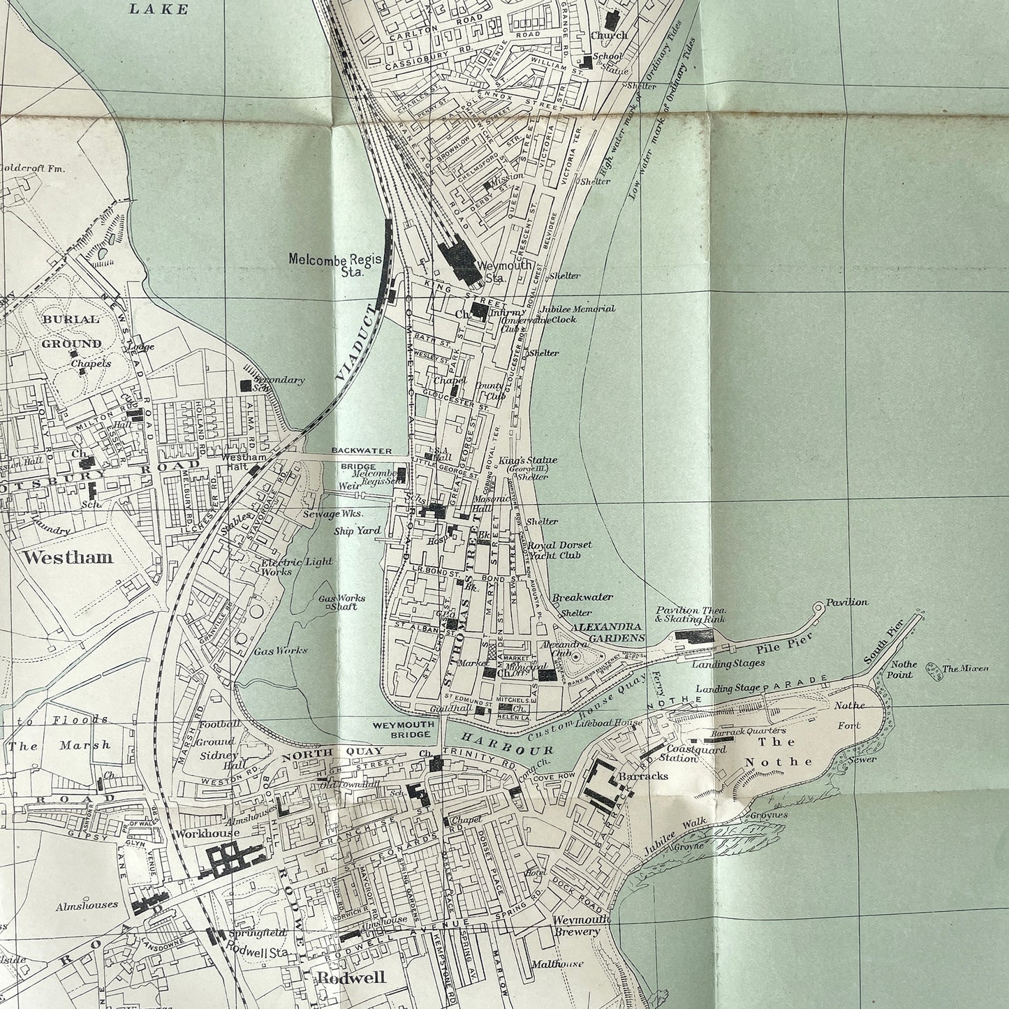 Early 20th Century Map of Weymouth