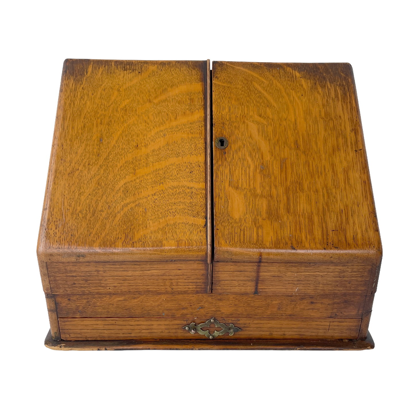 Fantastic Early 20th Century Solid Oak Stationery Cabinet