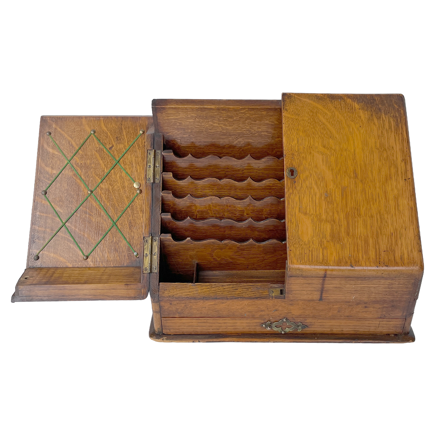 Fantastic Early 20th Century Solid Oak Stationery Cabinet