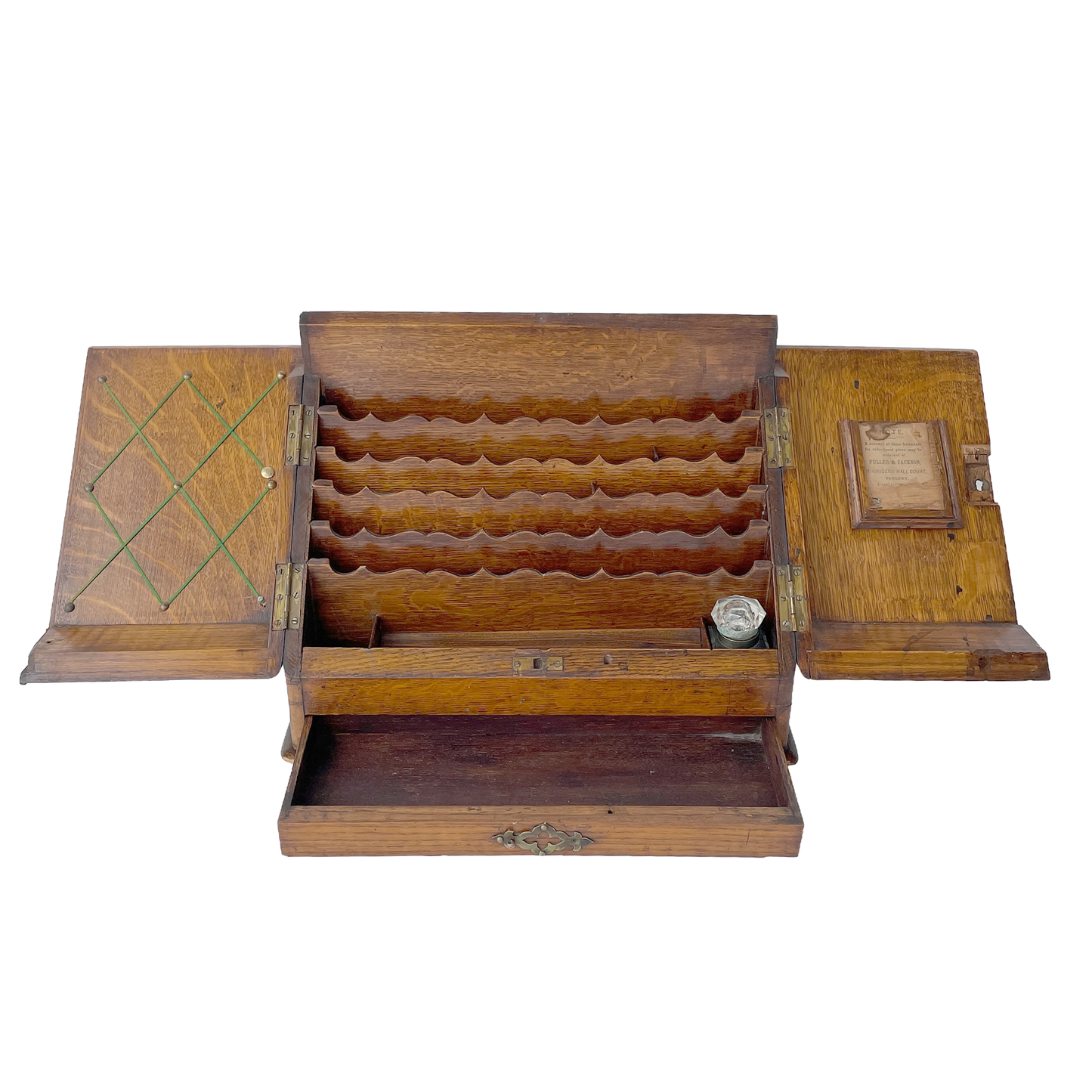 Fantastic Early 20th Century Solid Oak Stationery Cabinet