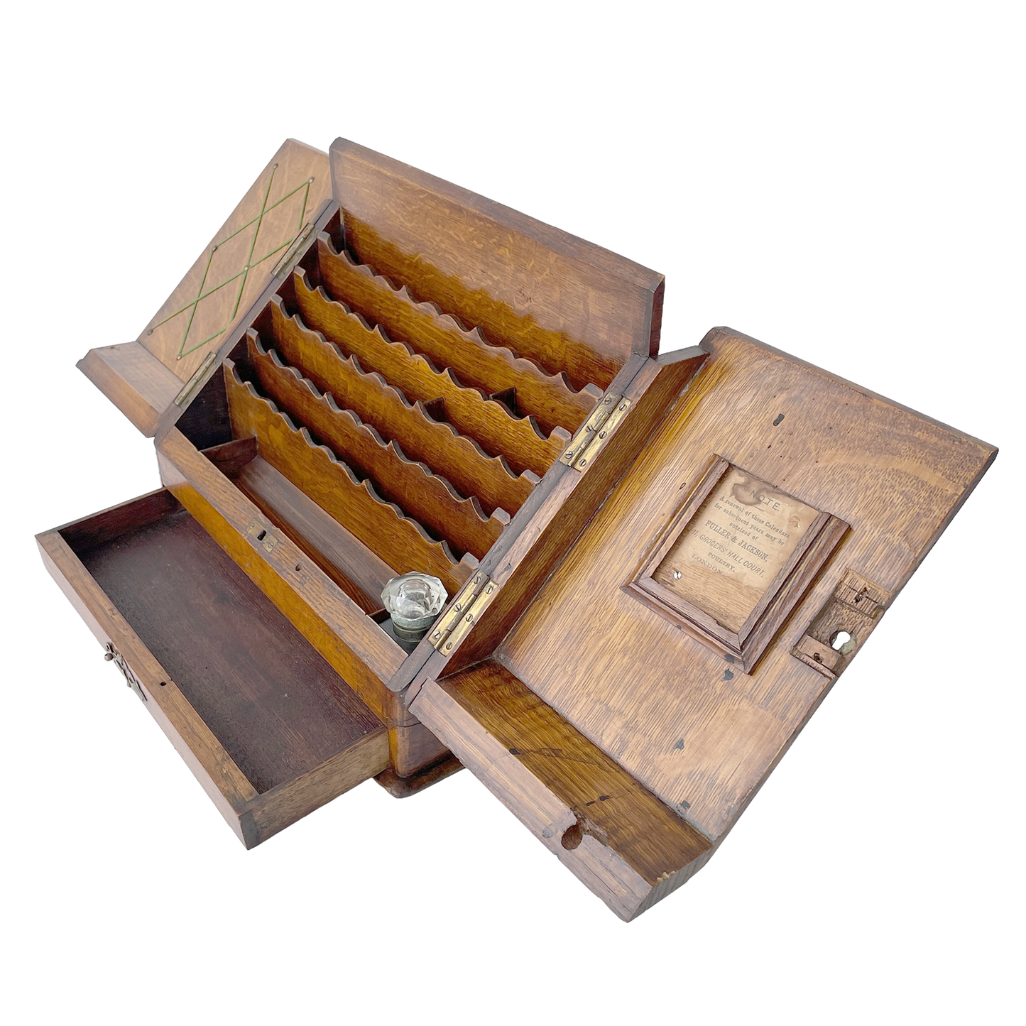 Fantastic Early 20th Century Solid Oak Stationery Cabinet
