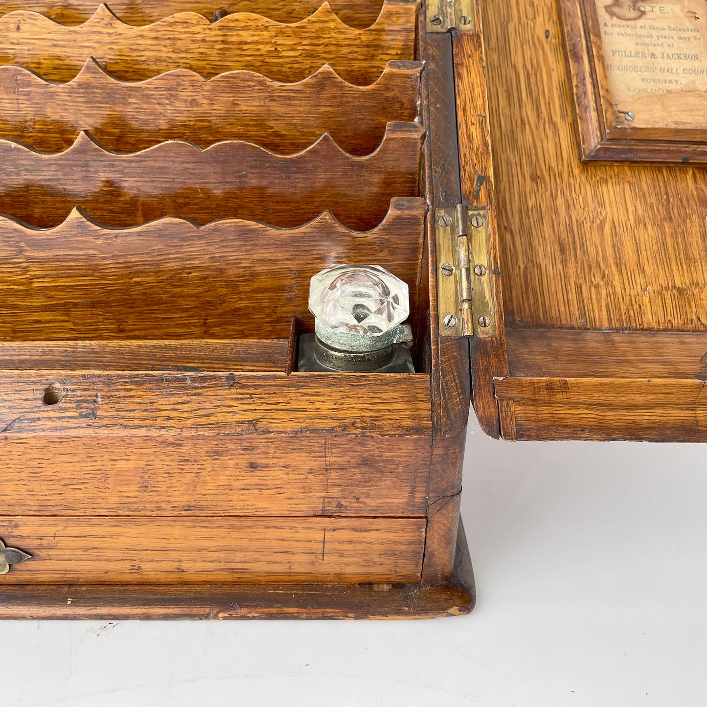 Fantastic Early 20th Century Solid Oak Stationery Cabinet