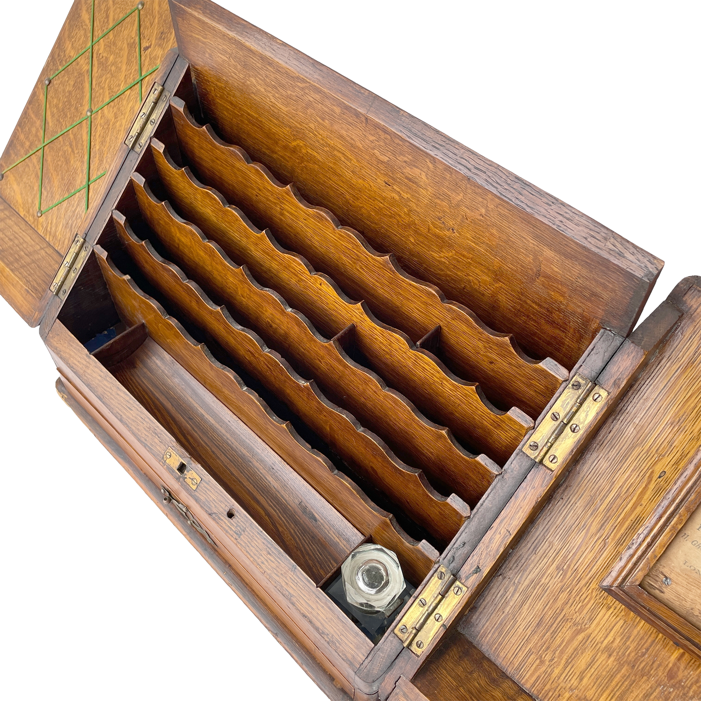 Fantastic Early 20th Century Solid Oak Stationery Cabinet
