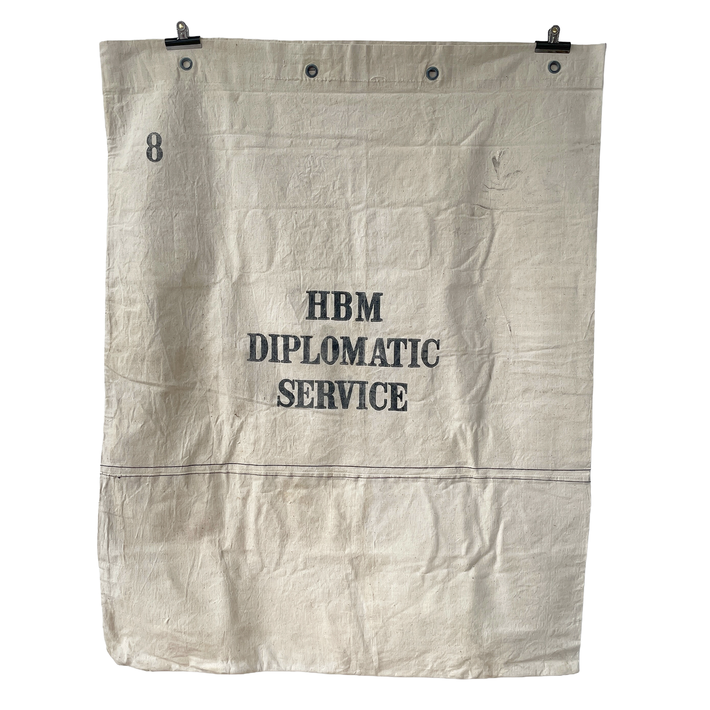 Huge 1950s Canvas Diplomatic Bag