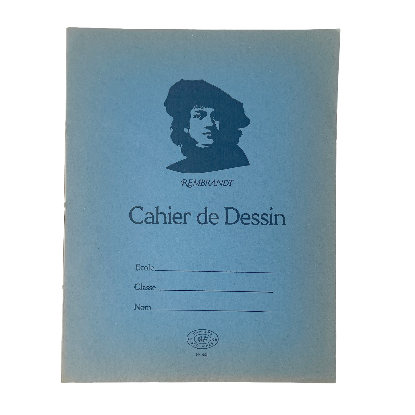 Vintage French School Exercise Book – Blue