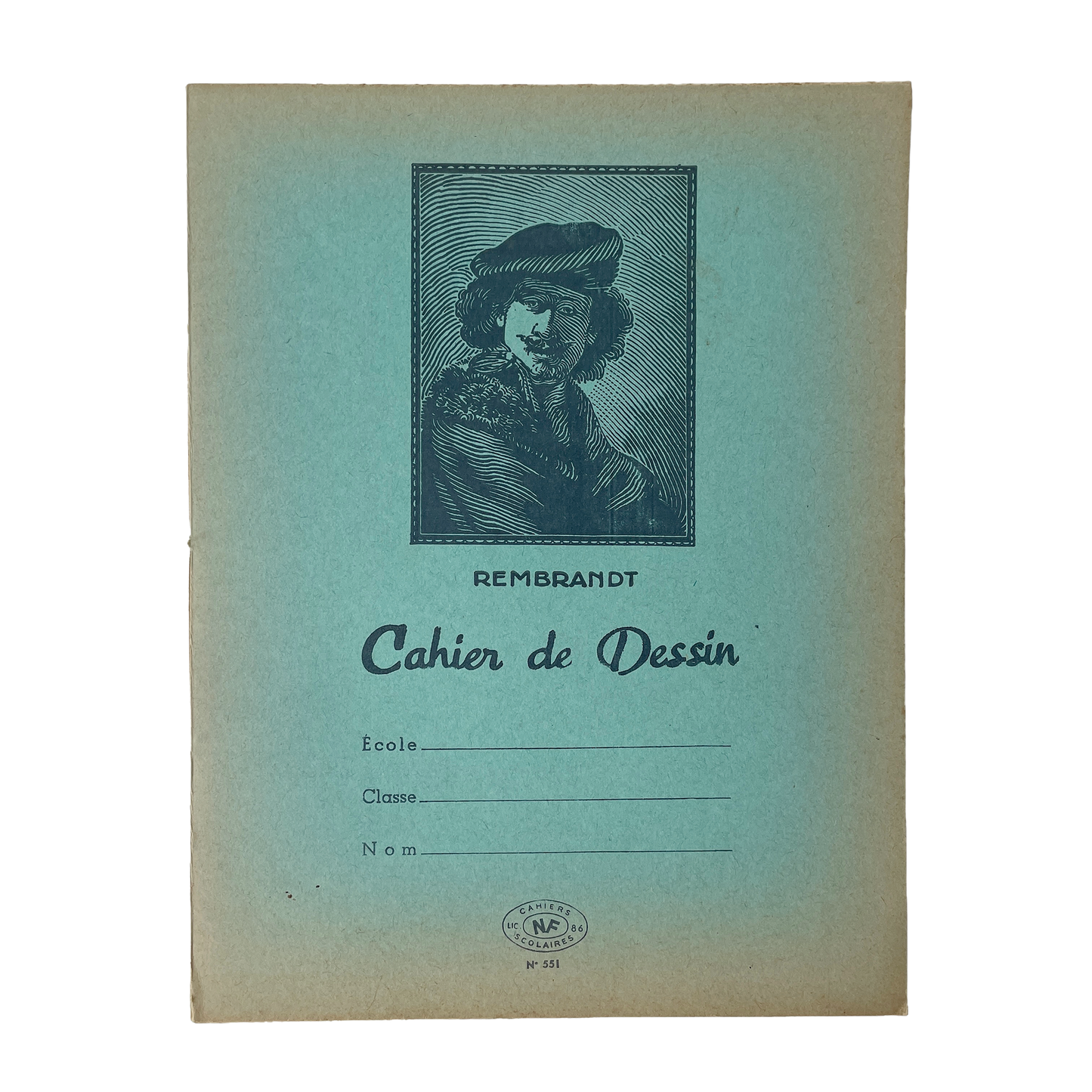 Vintage French School Exercise Book – Green