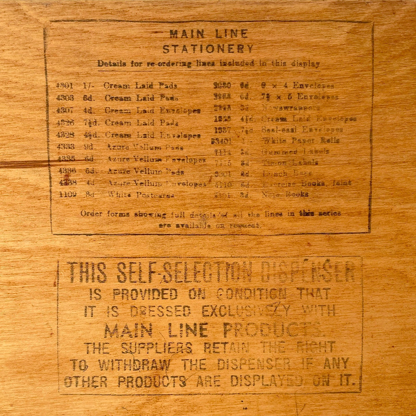 Fantastic 1960s ‘Main Line’ Stationery Shop Display Stand