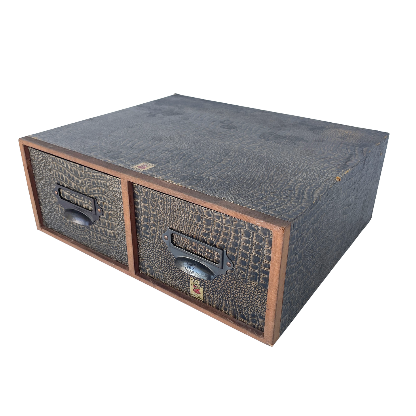 1940s ‘Mock-Croc’ Canto Series Index Card Drawers